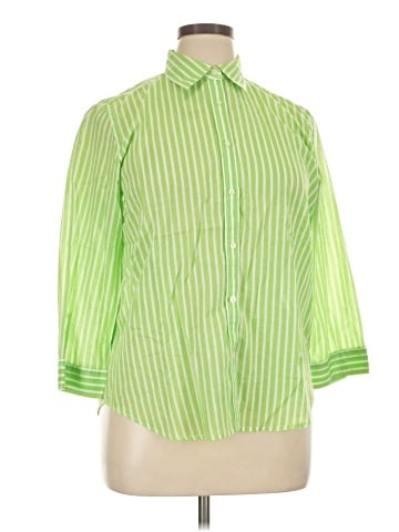 Lauren by Ralph Lauren 3/4 Sleeve Button-Down Shirt (view 1)