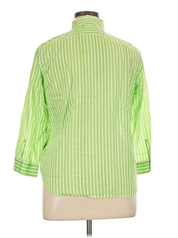 Lauren by Ralph Lauren 3/4 Sleeve Button-Down Shirt (view 2)