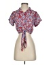 Millau 100% Polyester Red Short Sleeve Blouse Size XS - photo 1
