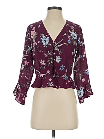 Timing 3/4 Sleeve Blouse (view 1)