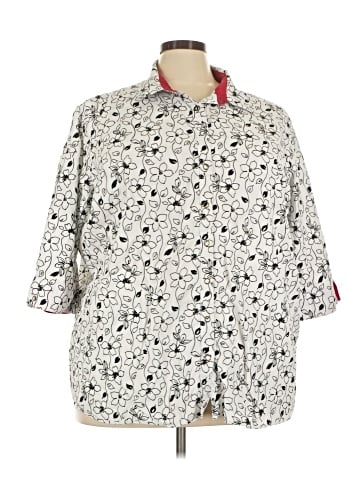 Liz & Me 3/4 Sleeve Button-Down Shirt (view 1)