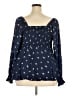 Torrid Blue Long Sleeve Blouse Size 2X Plus (2) - photo 2