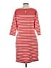 L.L.Bean Stripes Red Casual Dress Size S - photo 2