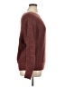 Nicole Miller New York Chevron-herringbone Burgundy Pullover Sweater Size XL - photo 4