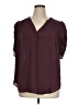Torrid Burgundy Short Sleeve Blouse Size 1X Plus (1) - photo 1