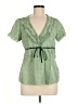 J.Crew Green Short Sleeve Blouse Size M (estimated) - photo 1