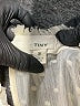 Tiny 100% Rayon Ivory 3/4 Sleeve Blouse Size S - photo 7