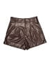 Generation Love 100% Polyurethane Metallic Brown Shorts Size 2 - photo 1