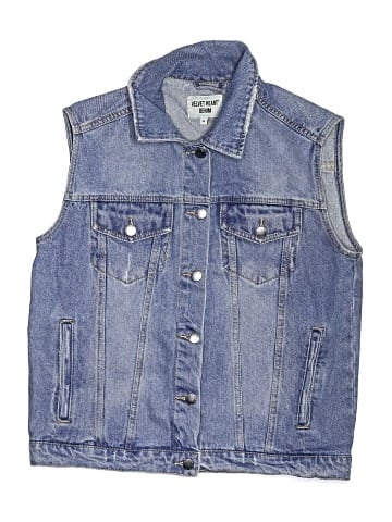 Velvet Heart Denim Vest (view 1)