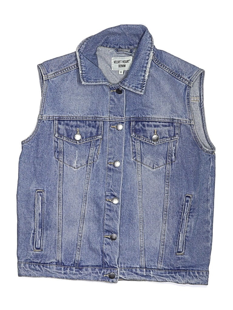Pre-owned Velvet Heart Denim Vest In Blue
