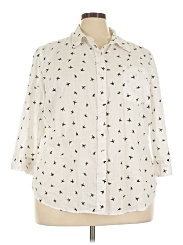 Karen Scott 3/4 Sleeve Button-Down Shirt (view 1)