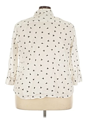 Karen Scott 3/4 Sleeve Button-Down Shirt (view 2)