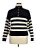 MNG Stripes Black Turtleneck Sweater Size XL - photo 1