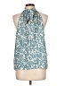 1.State 100% Polyester Teal Sleeveless Blouse Size L - photo 2