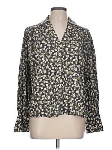 Madewell Easy Long-Sleeve Popover Shirt in Floral (view 1)