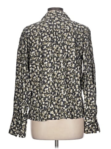 Madewell Easy Long-Sleeve Popover Shirt in Floral (view 2)