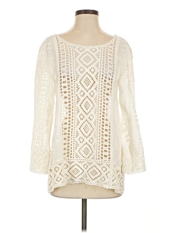 Blue Tassel Long Sleeve Blouse (view 1)