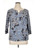 Ruby Rd. Blue 3/4 Sleeve Blouse Size 1X - photo 1