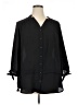 N Touch 100% Polyester Black 3/4 Sleeve Blouse Size XL - photo 1