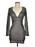 Charlotte Russe 100% Polyester Metallic Gray Cocktail Dress Size M - photo 1