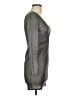 Charlotte Russe 100% Polyester Metallic Gray Cocktail Dress Size M - photo 4