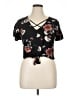 Mudd 100% Rayon Black Short Sleeve Top Size XL - photo 1