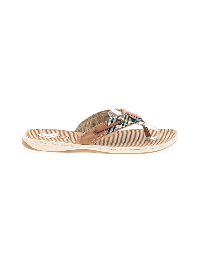 Pre-owned Sperry Top-sider® Flip Flops Tan Shoes