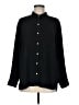 J.Jill Solid Black Long Sleeve Button-Down Shirt Size M - photo 1