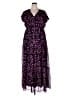 Torrid 100% Polyester Purple Casual Dress Size 2X Plus (2) - photo 1