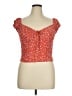 Wild Fable 100% Rayon Orange Short Sleeve Top Size XL - photo 1