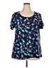 Lularoe Blue Short Sleeve T-Shirt Size 24 - 26 - photo 1