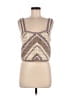 Allison Joy 100% Nylon Tan Purple Cardigan Size M - photo 1