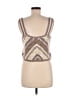 Allison Joy 100% Nylon Tan Purple Cardigan Size M - photo 2