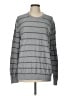 Banana Republic 100% Cotton Stripes Gray Pullover Sweater Size L - photo 1