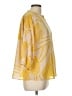 Closed 100% Cotton Print Yellow 3/4 Sleeve Blouse Size L - photo 4