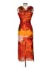 Zara Print Orange Cocktail Dress Size M - photo 2