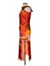 Zara Print Orange Cocktail Dress Size M - photo 5