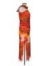Zara Print Orange Cocktail Dress Size M - photo 4