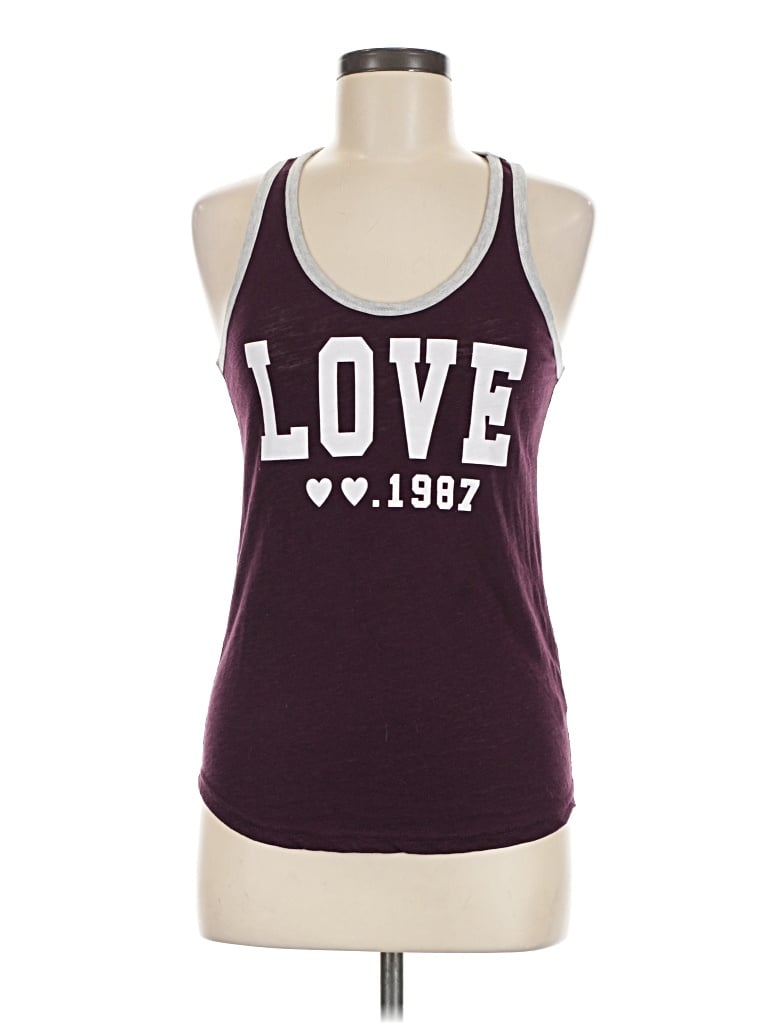 Pre-owned Reflex Tank Top Purple Halter Neckline Tops