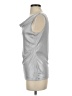 White House Black Market Metallic Silver Sleeveless Top Size S - photo 5