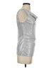 White House Black Market Metallic Silver Sleeveless Top Size S - photo 4