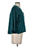 Flower Teal 3/4 Sleeve Blouse Size XS - photo 4