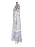 Taylor 100% Polyester Paisley Blue Casual Dress Size 10 - photo 5