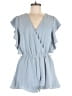 She + Sky 100% Polyester Solid Blue Romper Size M - photo 1