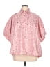 Bibi 100% Polyester Polka Dots Pink 3/4 Sleeve Blouse Size XL - photo 1