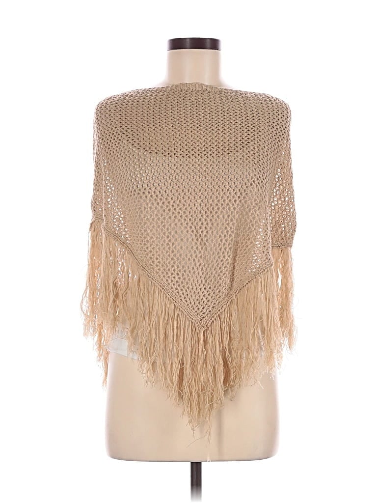 Pre-owned True Love Poncho In Tan