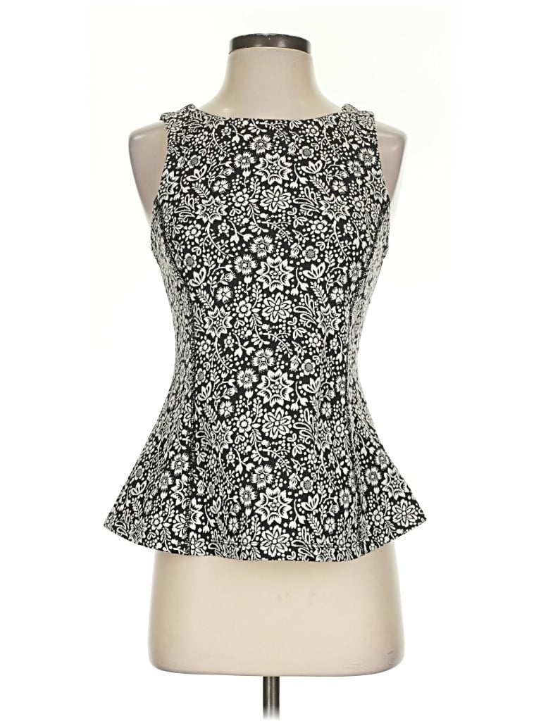 Pre-owned Vanessa Virginia Sleeveless Blouse In Black