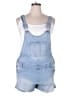 Wallflower Blue Overall Shorts Size XL - photo 1