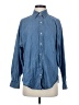 Express Blue Long Sleeve Button-Down Shirt Size S - photo 1
