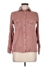 Harper 100% Viscose Pink Long Sleeve Button-Down Shirt Size M - photo 1